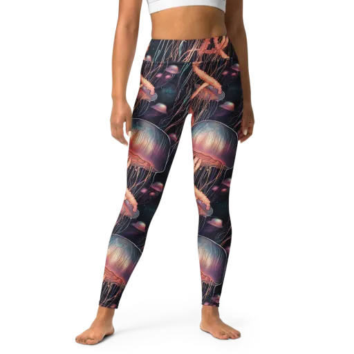 Neon Medusa on a Yoga Leggings