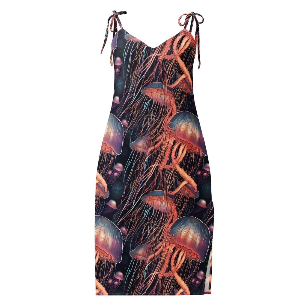 Neon Medusa on Slip Dress — Front