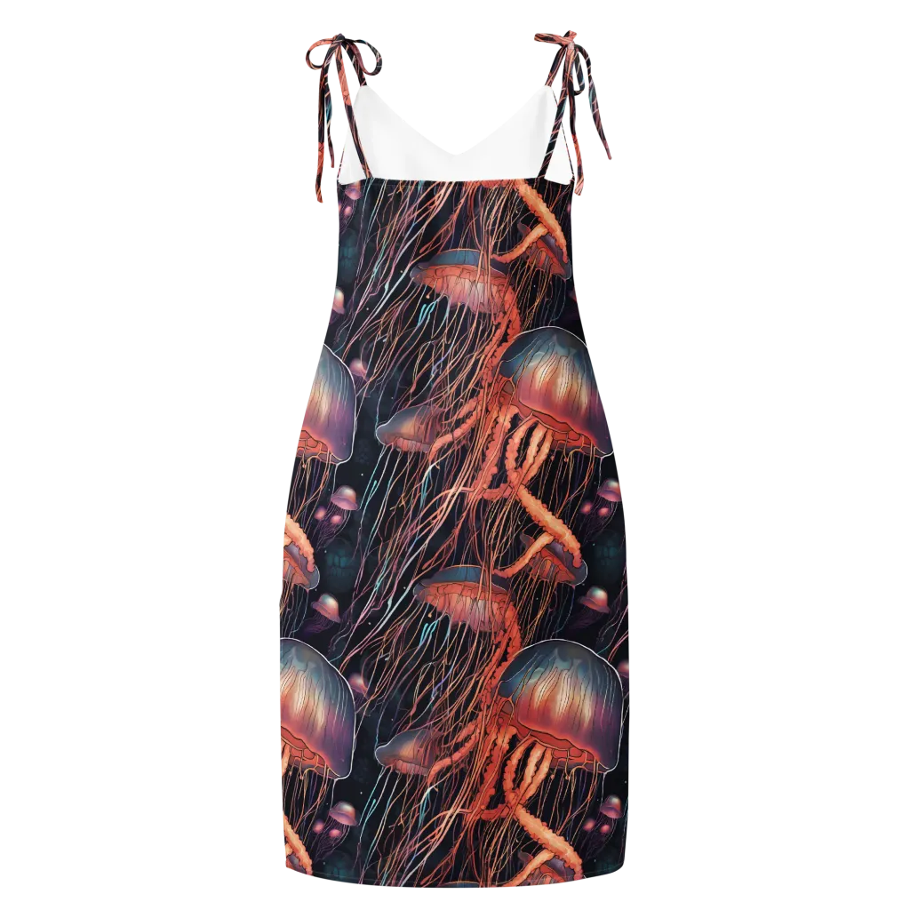 Neon Medusa on Slip Dress — Back