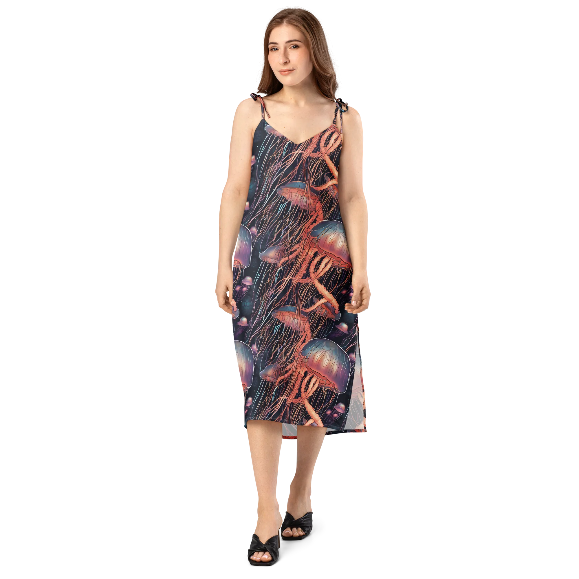 Neon Medusa on Slip Dress — Front