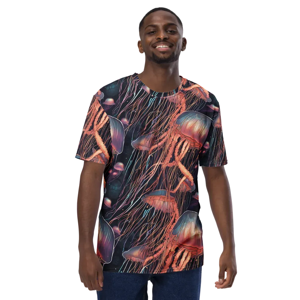 Neon Medusa on Men's Crew Neck T-Shirt — Front
