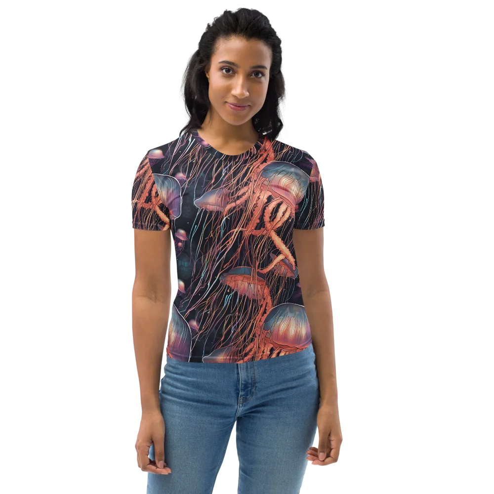 Neon Medusa on Women's Crew Neck T-Shirt — Front