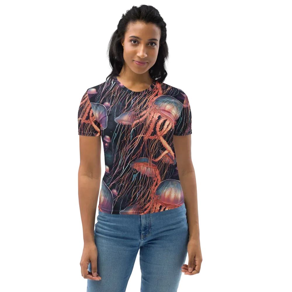 Neon Medusa on Women's Crew Neck T-Shirt — Front