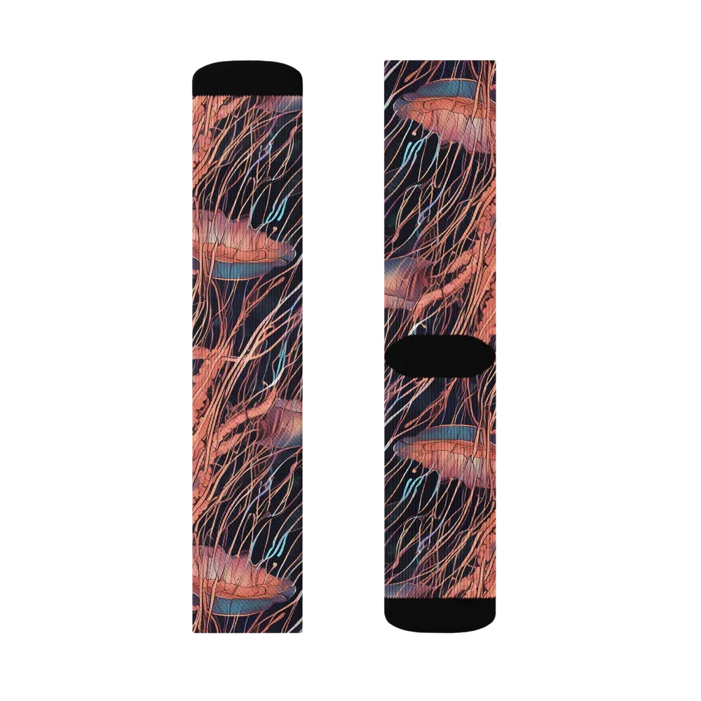 Neon Medusa on Socks — Right Sock