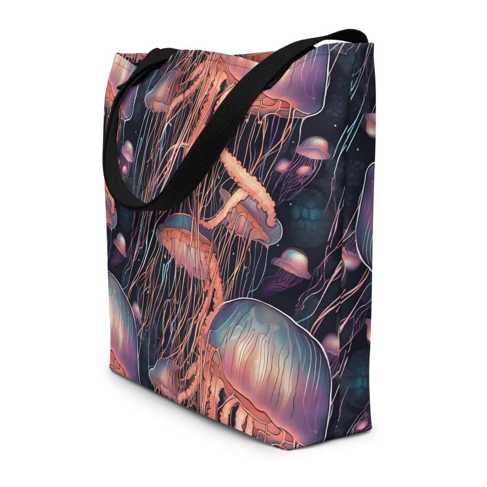 Neon Medusa on Large Tote Bag W/ Pocket — Front