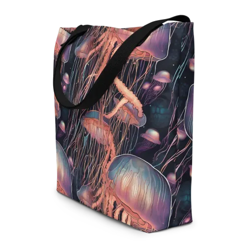 Neon Medusa on a Large Tote Bag W/ Pocket