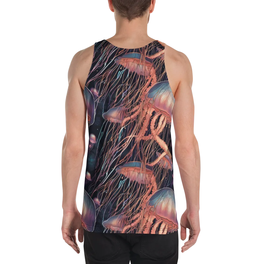 Neon Medusa on Men's Tank Top — Back