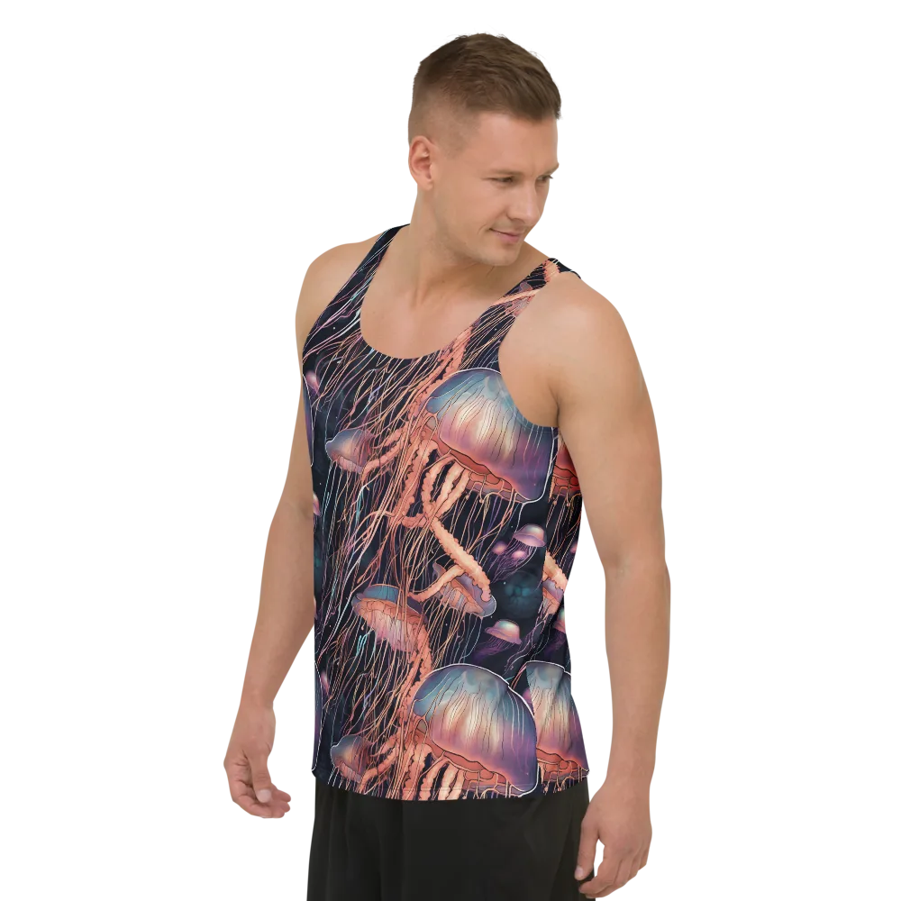 Neon Medusa on Men's Tank Top — Left Front