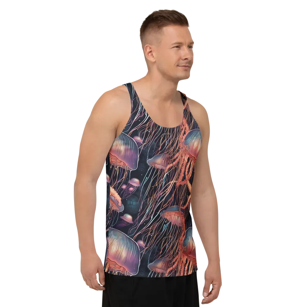 Neon Medusa on Men's Tank Top — Right Front