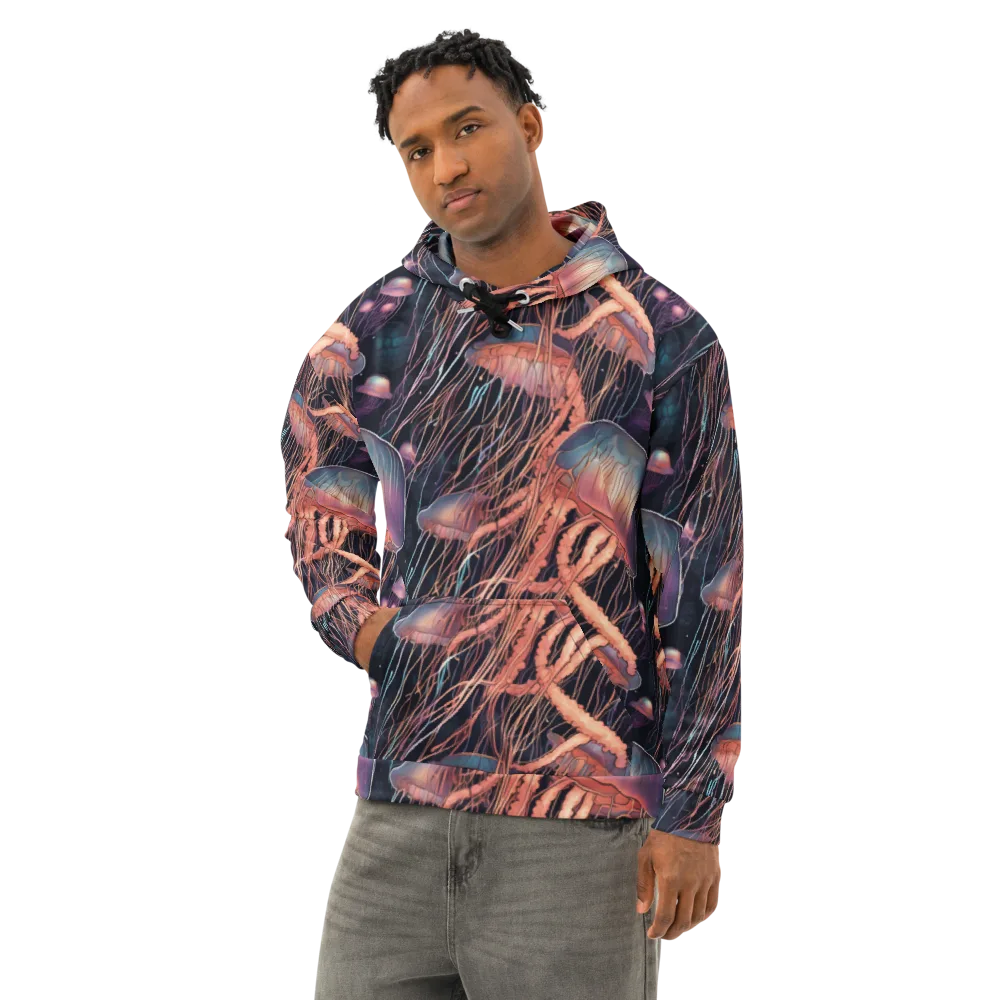 Neon Medusa on Cotton Hoodie — Left Front
