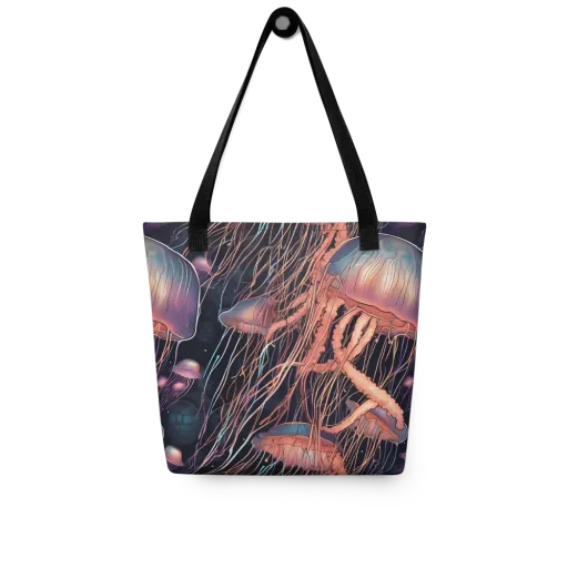 Neon Medusa on a Tote Bag