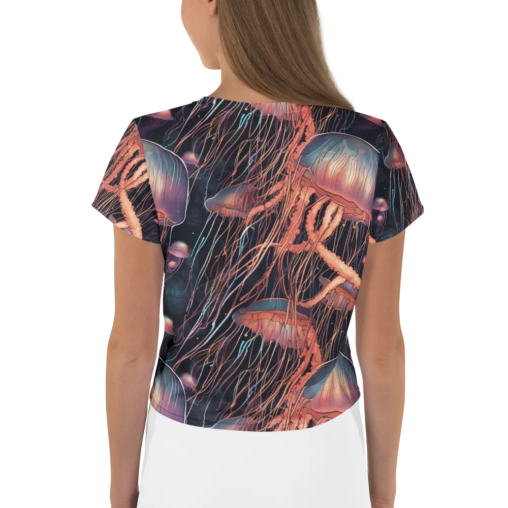 Neon Medusa on Crop Tee — Back