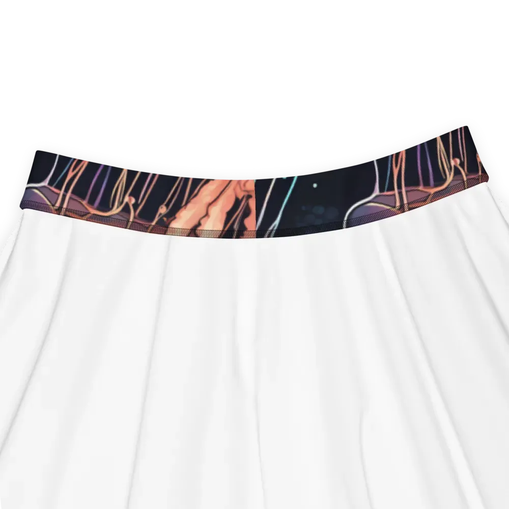 Neon Medusa on Skater Skirt — Product details