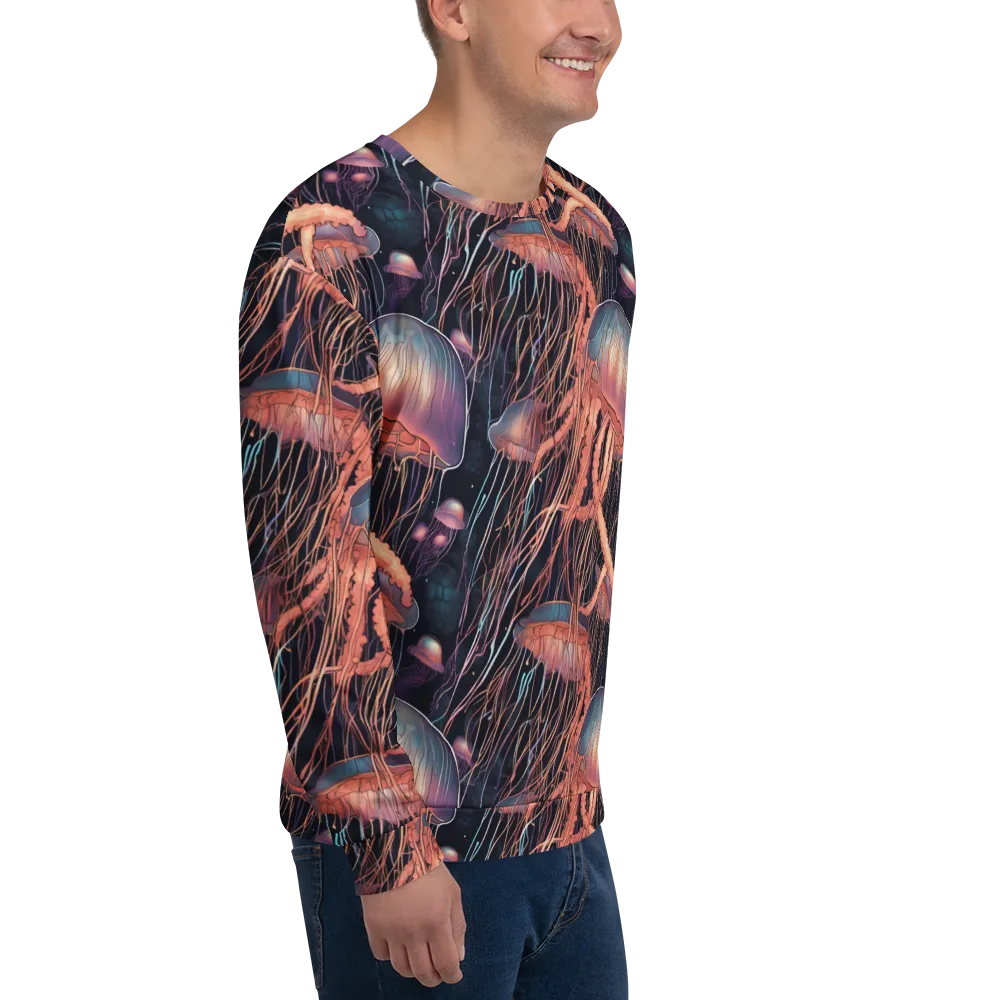 Neon Medusa on Sweatshirt — Right Front