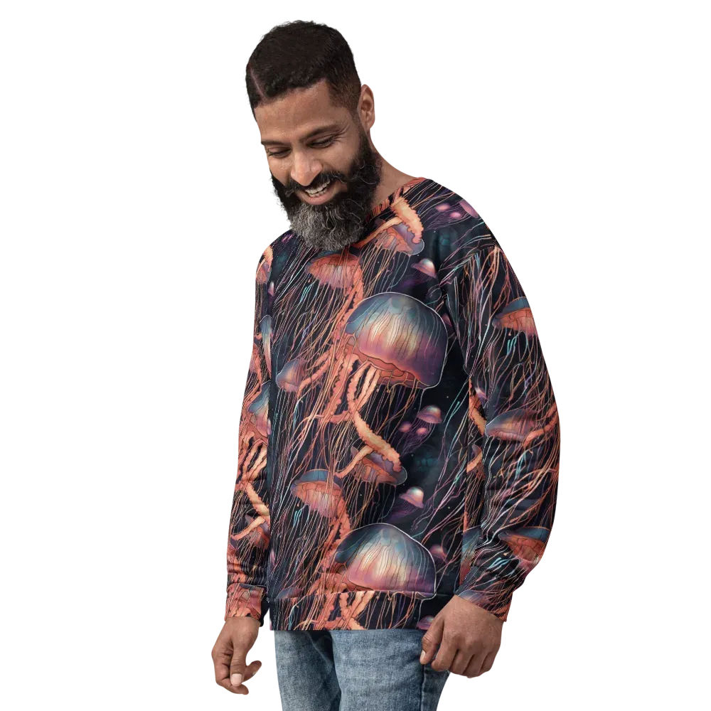 Neon Medusa on Sweatshirt — Left Front