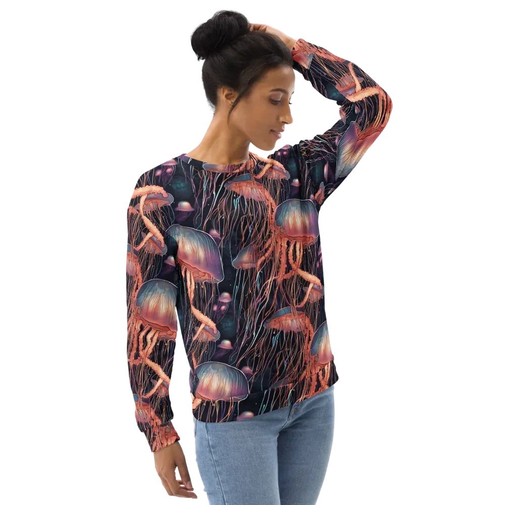 Neon Medusa on Sweatshirt — Right Front