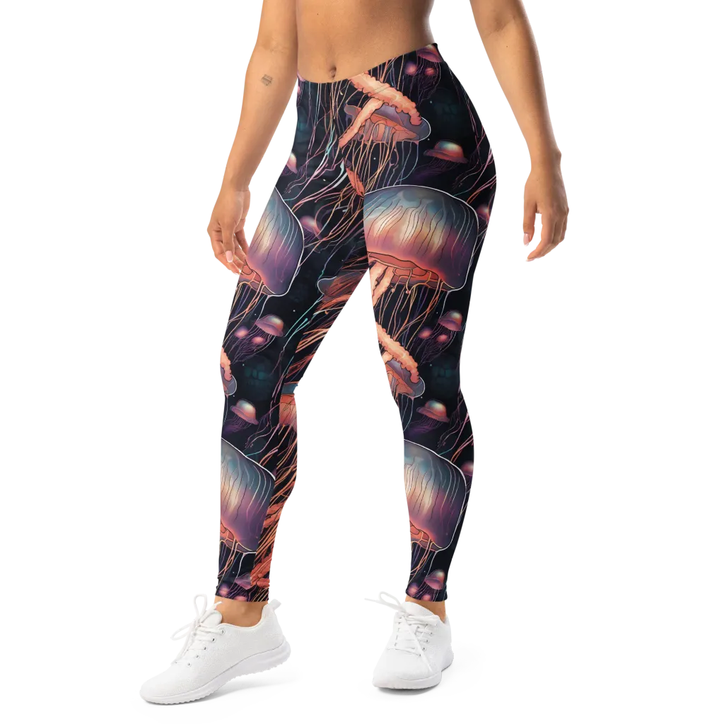 Neon Medusa on Leggings — Left Front