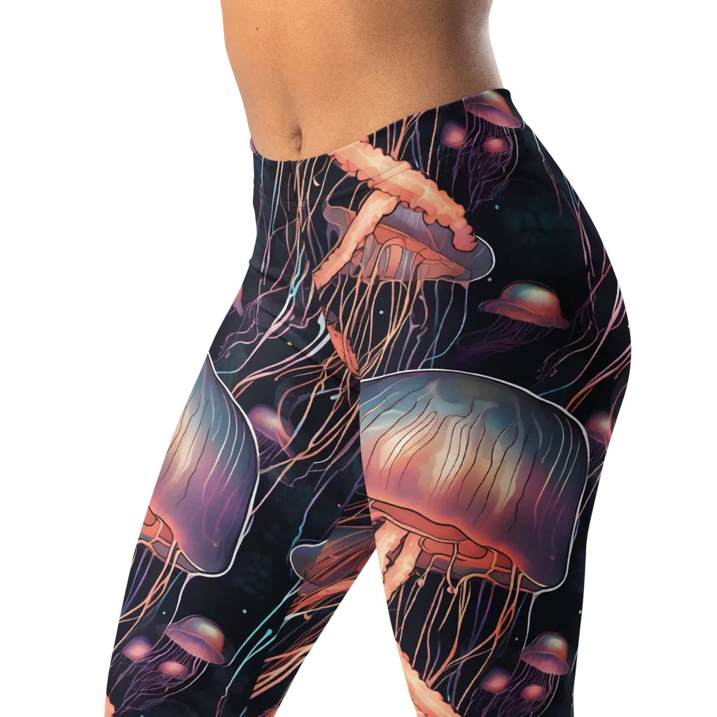 Neon Medusa on Leggings — Left Front