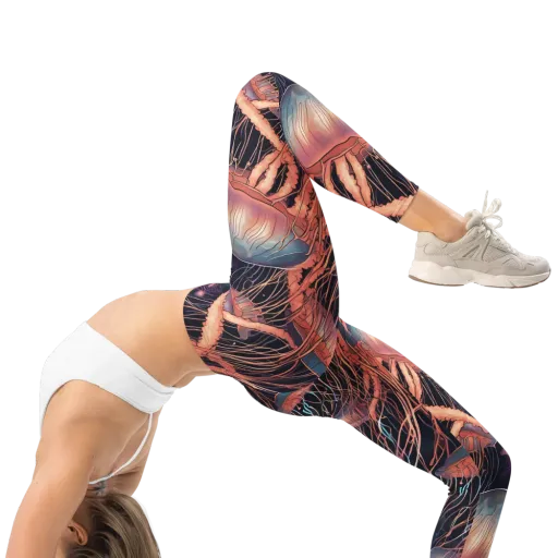 Neon Medusa on a Leggings