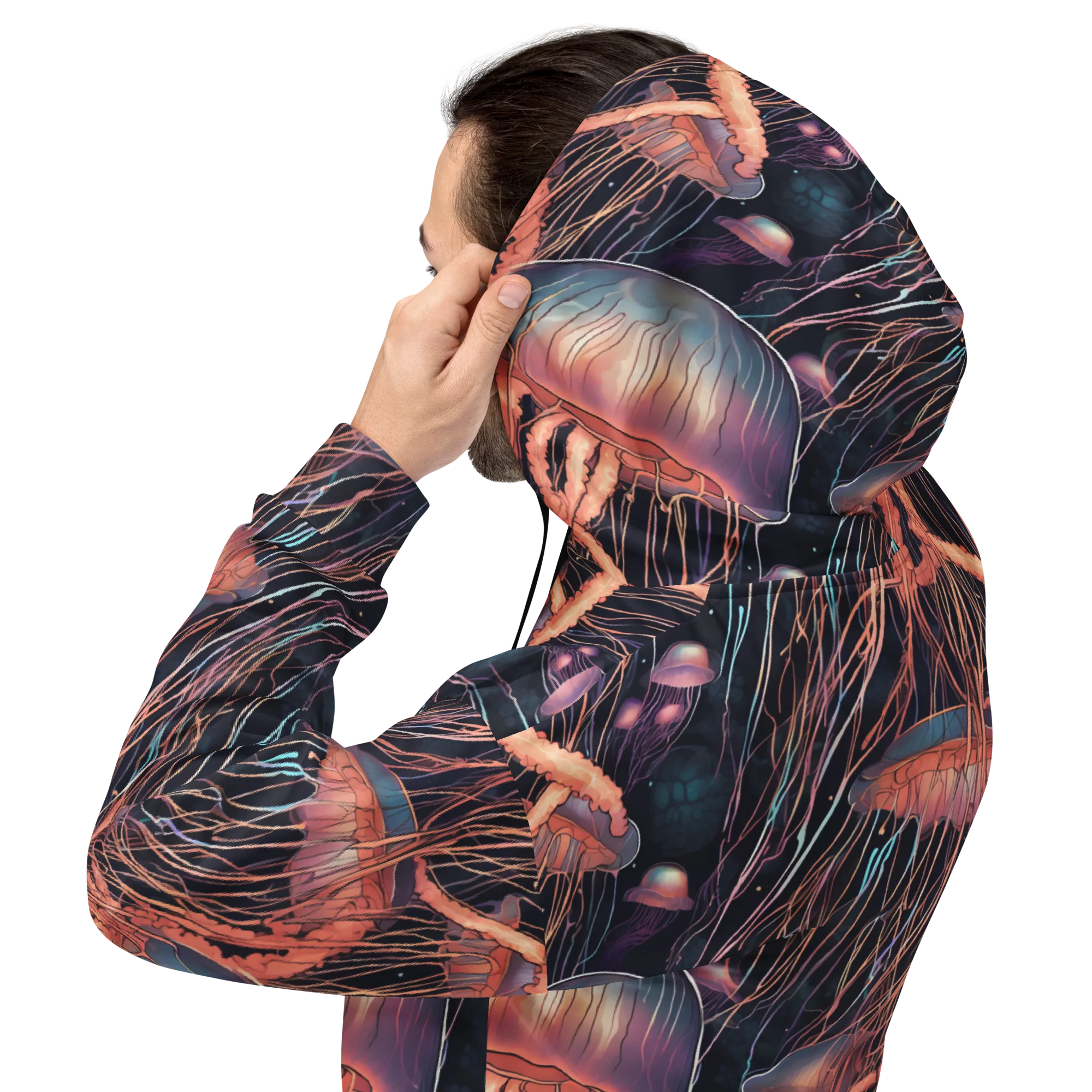 Neon Medusa on Hoodie — Back