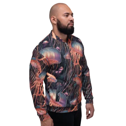 Neon Medusa on a Bomber Jacket