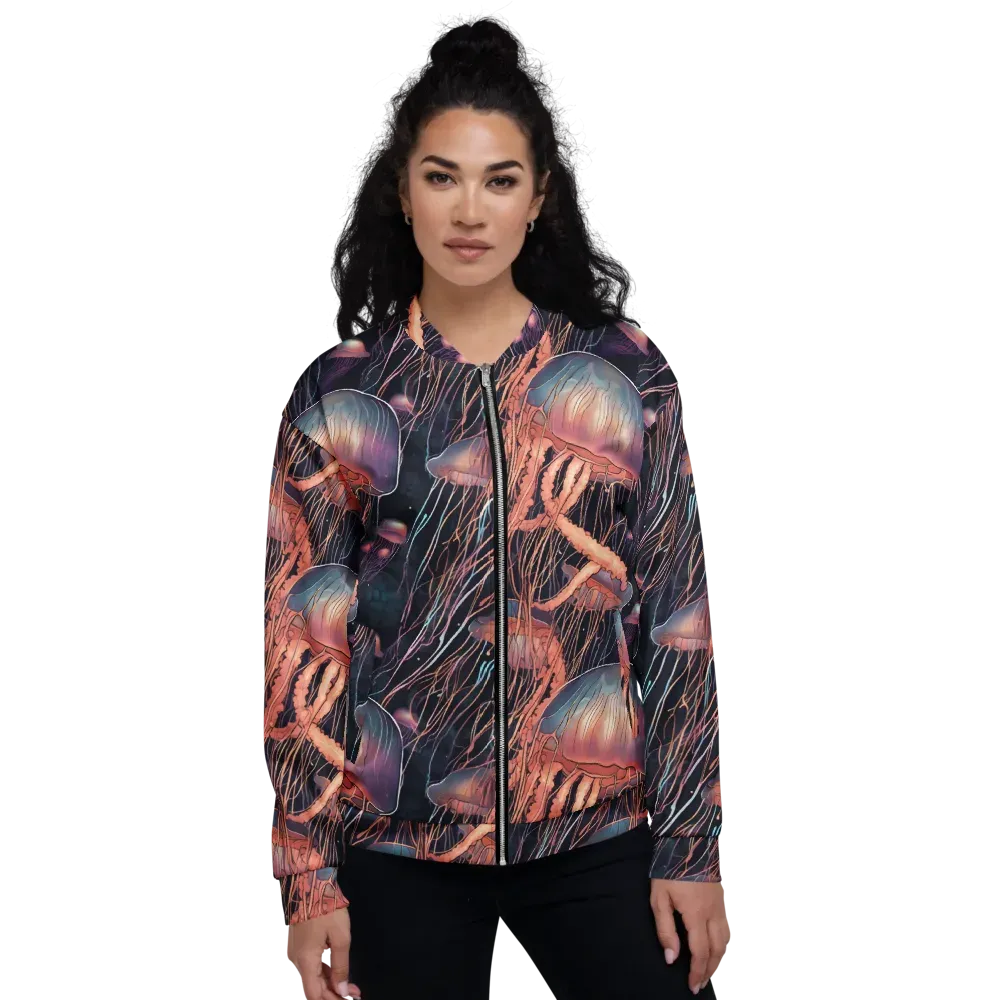 Neon Medusa on Bomber Jacket — Front