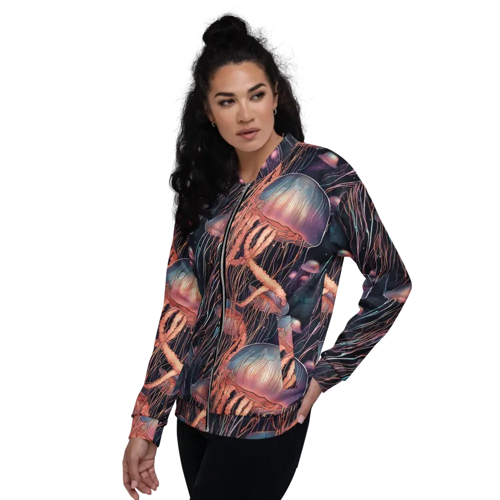 Neon Medusa on Bomber Jacket — Left