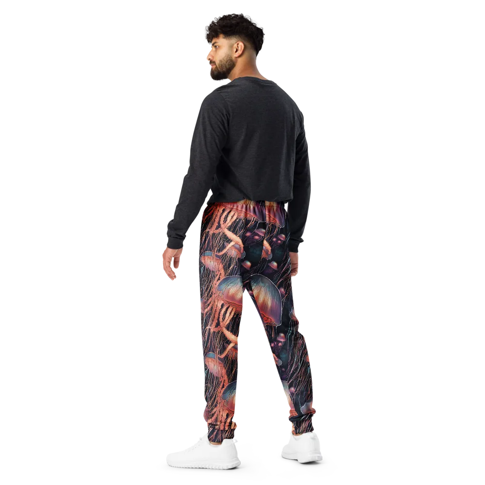 Neon Medusa on Men's Joggers — Back