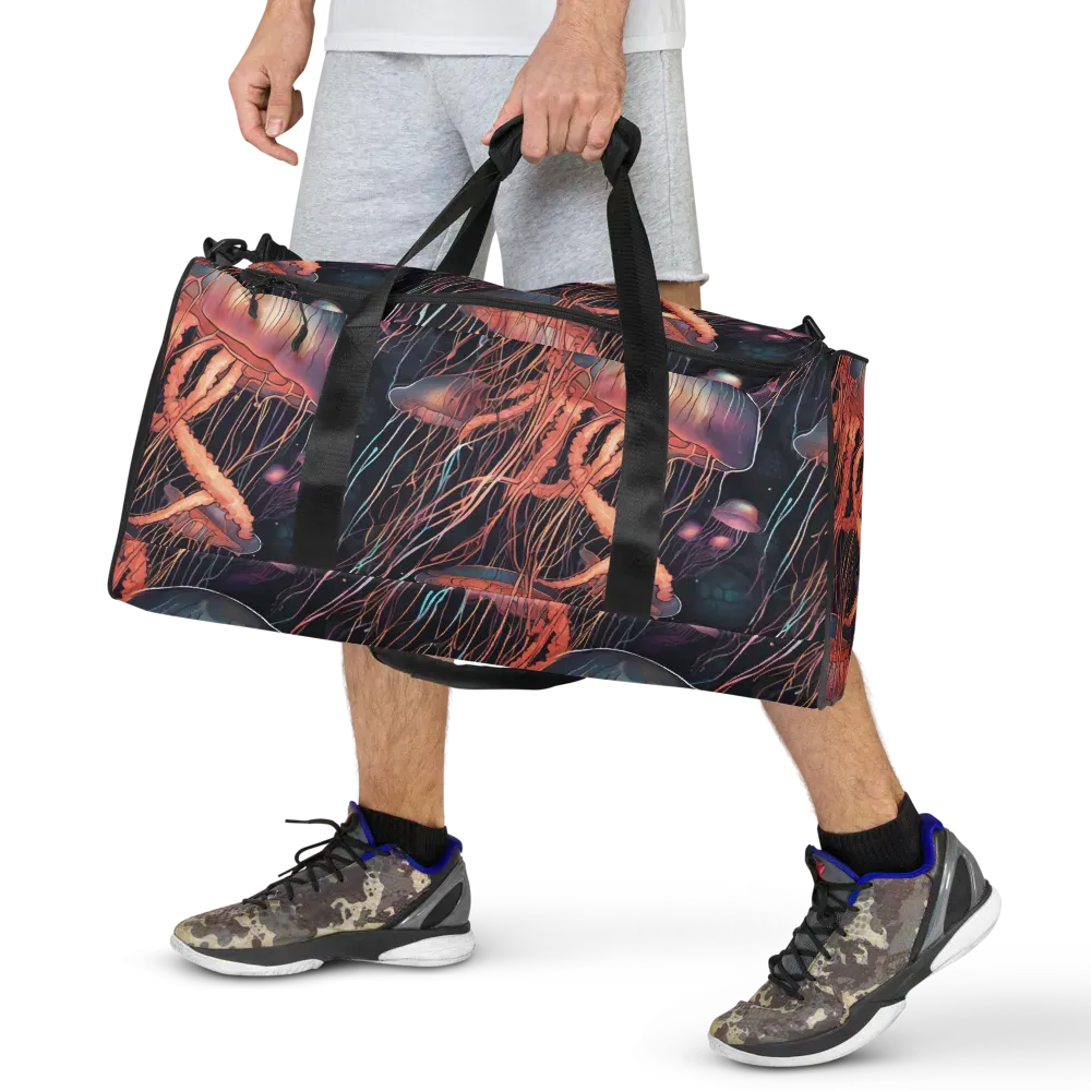 Neon Medusa on Duffle Bag — Front