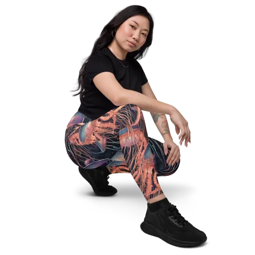 Neon Medusa on a Leggings with Pockets