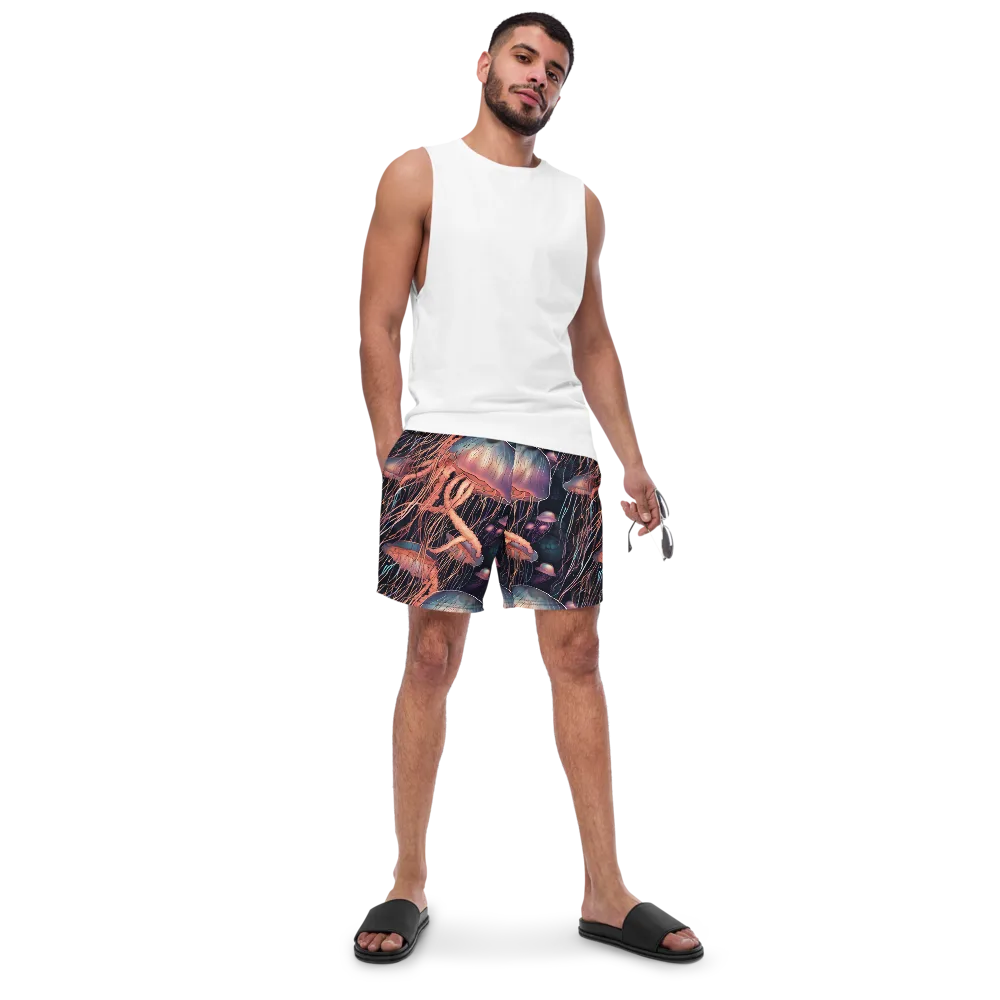 Neon Medusa on Swim Trunks — Front