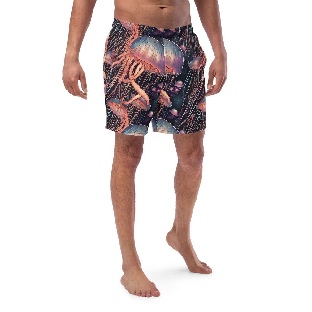 Neon Medusa on Swim Trunks — Front