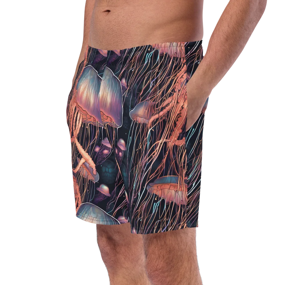 Neon Medusa on Swim Trunks — Left Front