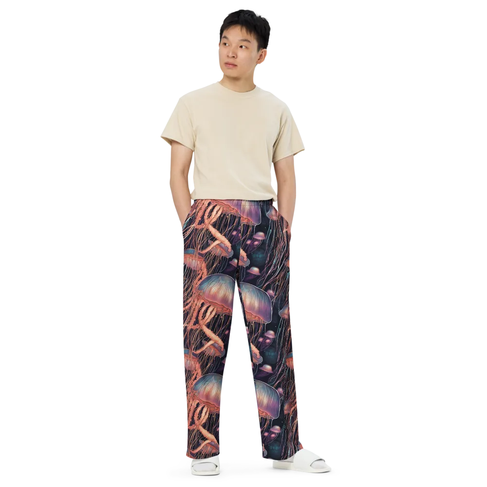 Neon Medusa on Wide-Leg Pants — Front
