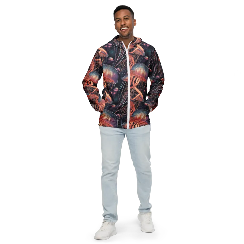 Neon Medusa on Men's Windbreaker — Front
