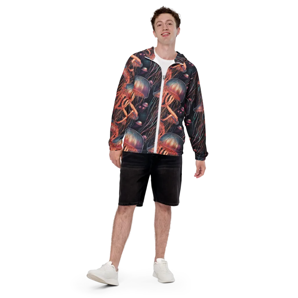 Neon Medusa on Men's Windbreaker — Front