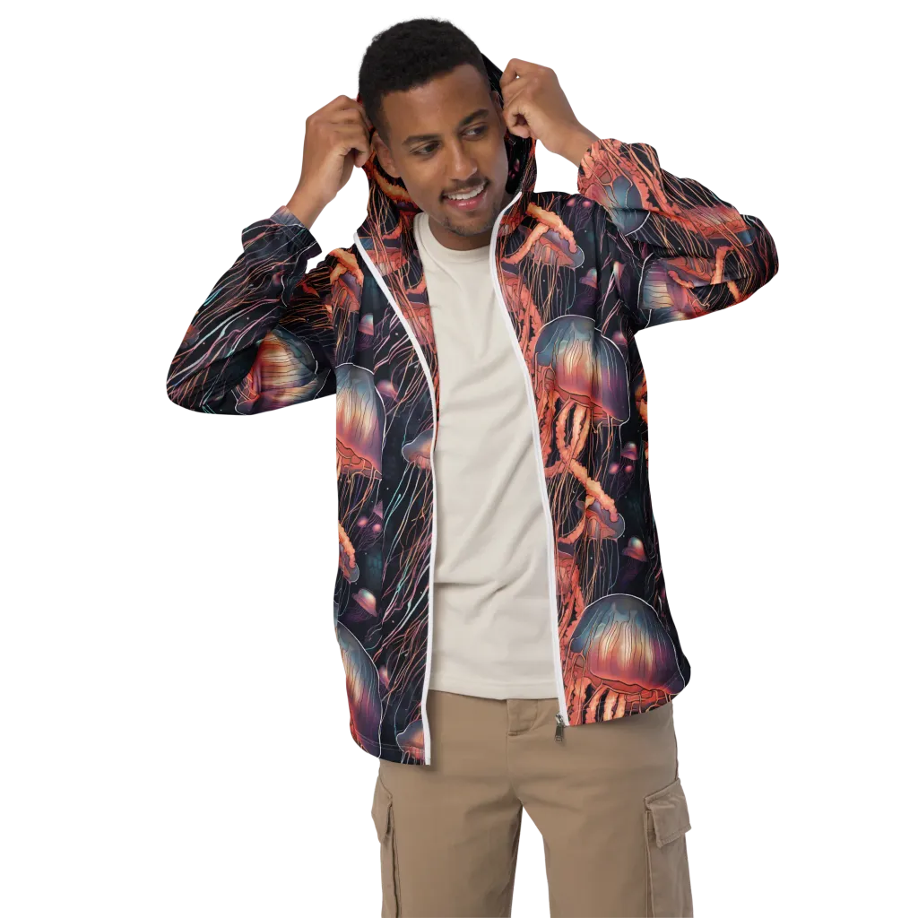 Neon Medusa on Men's Windbreaker — Front