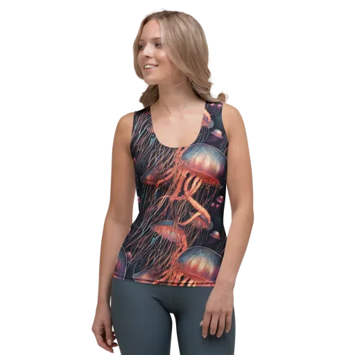Neon Medusa on a Women's Tank Top