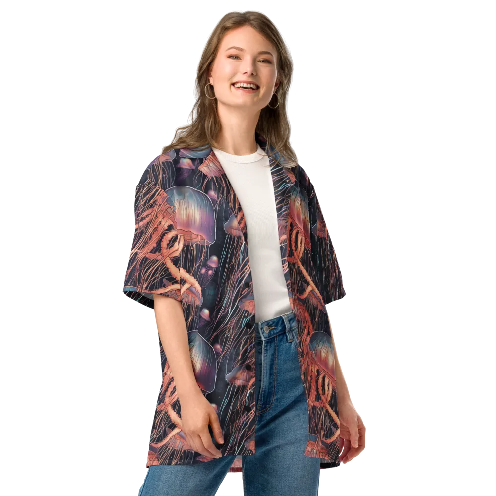 Neon Medusa on Button Shirt — Front