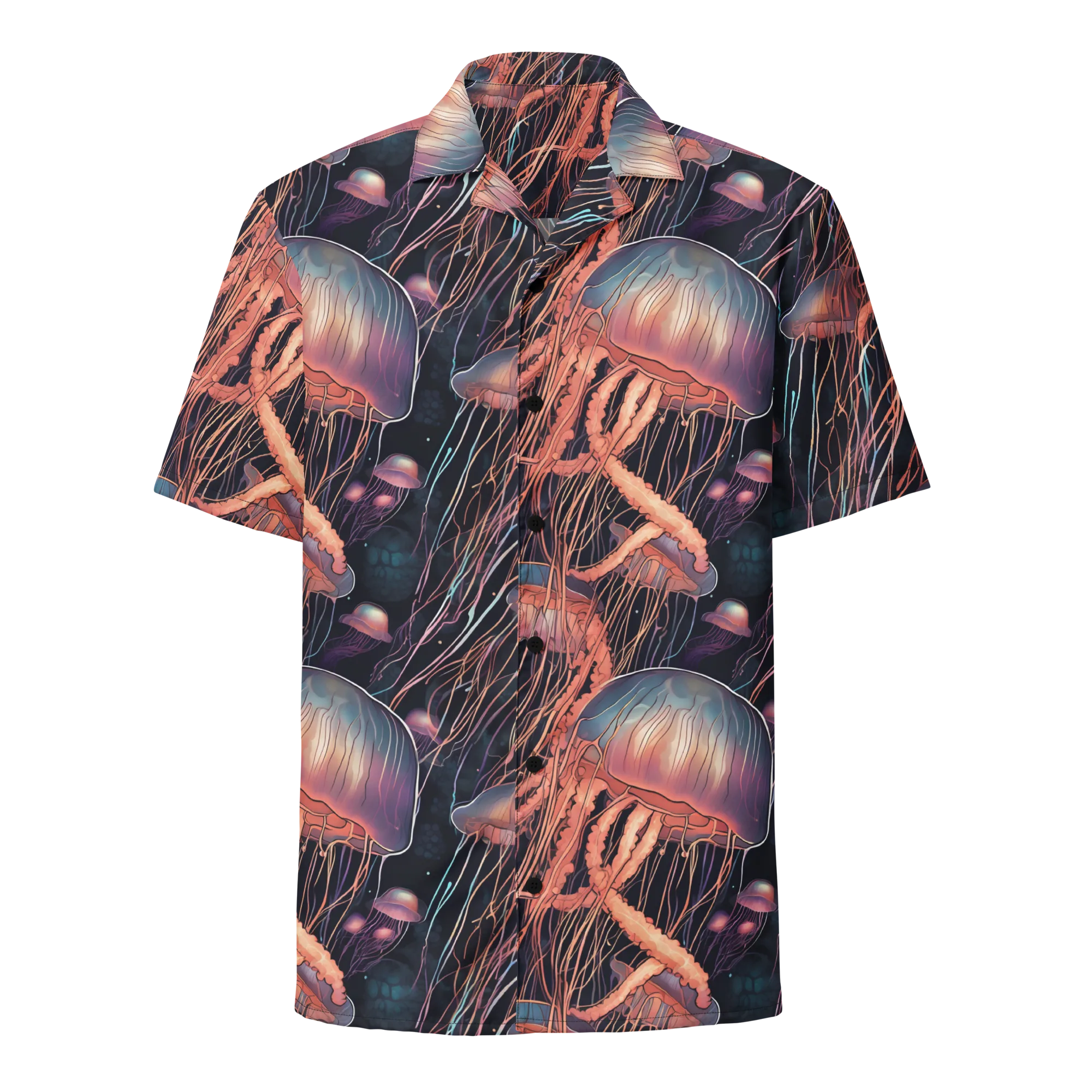 Neon Medusa on Button Shirt — Front
