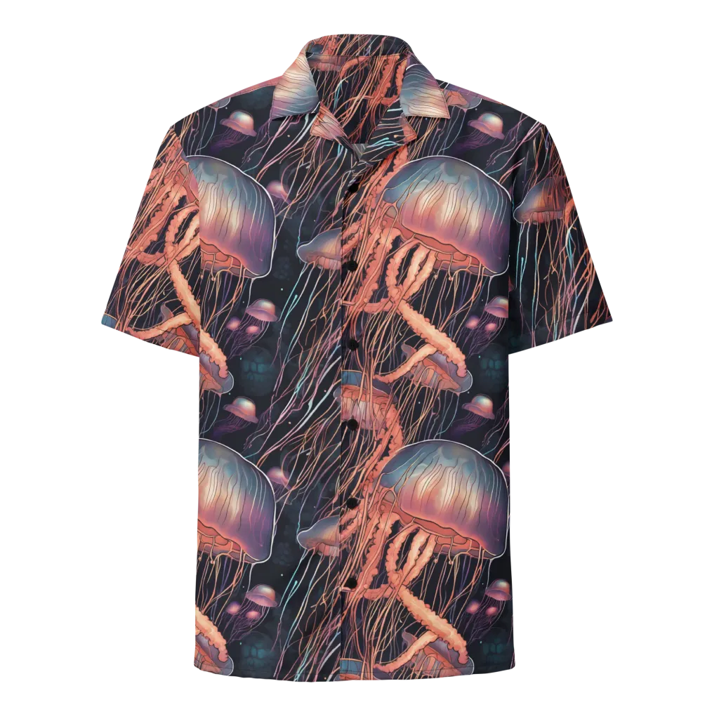 Neon Medusa on Button Shirt — Front
