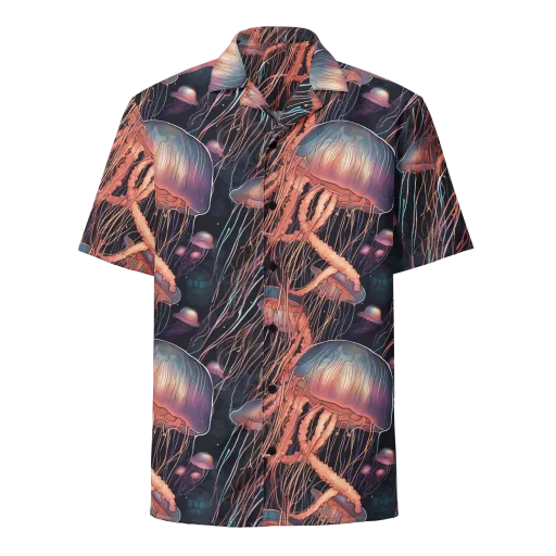 Neon Medusa on a Button Shirt