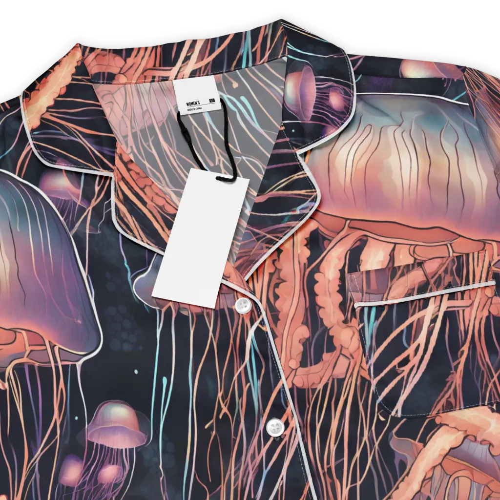 Neon Medusa on Women's Short Sleeve Pajama Top — Product details