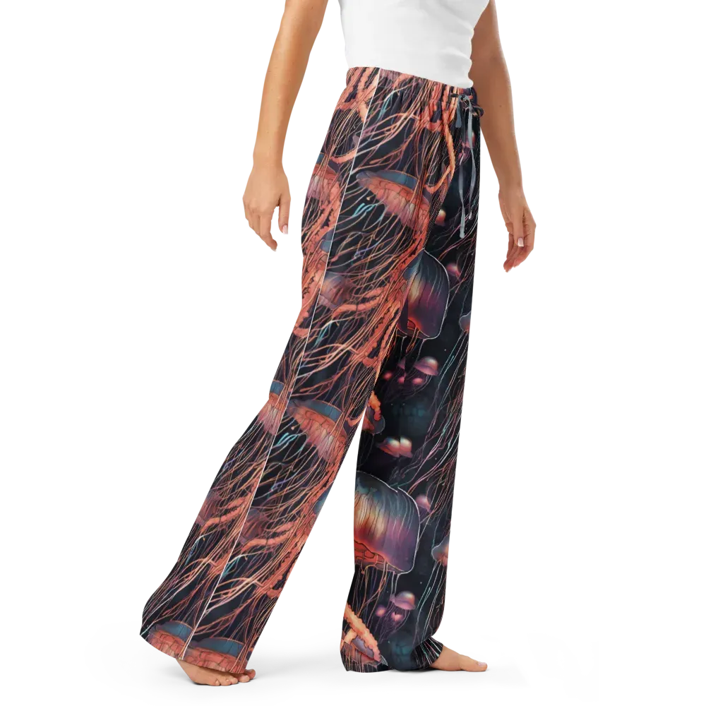 Neon Medusa on Women's Pajama Pants — Right Front