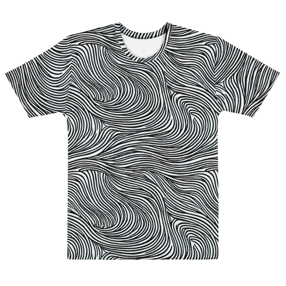 Ink Current on Men's Cotton Crew Neck T-Shirt — Front