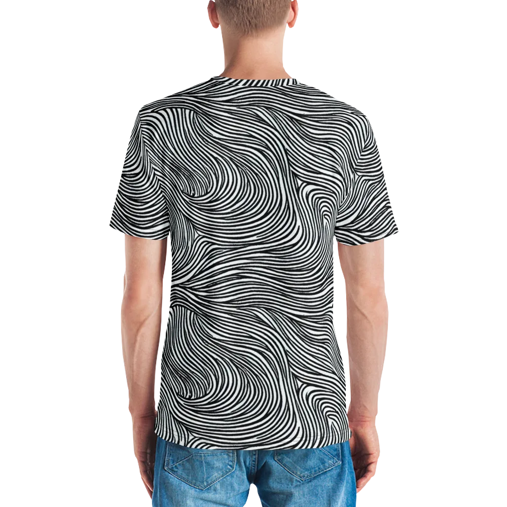Ink Current on Men's Crew Neck T-Shirt — Back