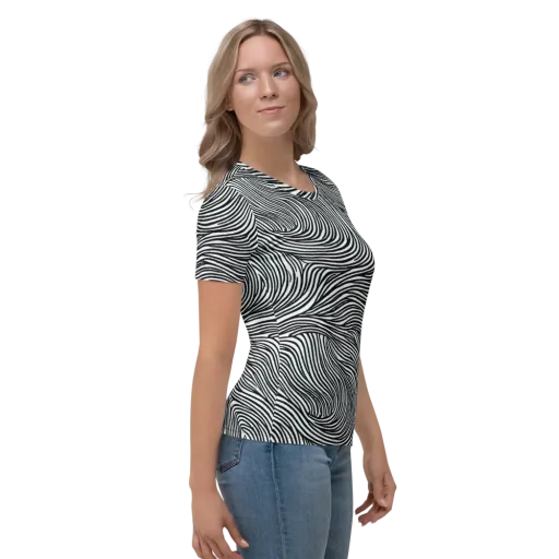 Ink Current on a Women's Crew Neck T-Shirt