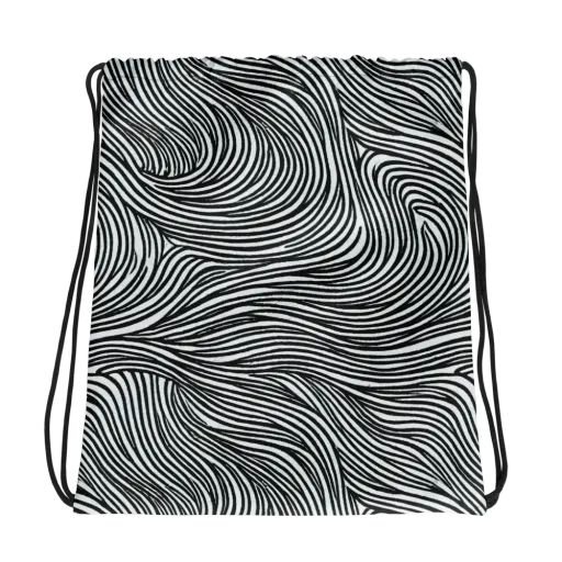 Ink Current on a Drawstring Bag
