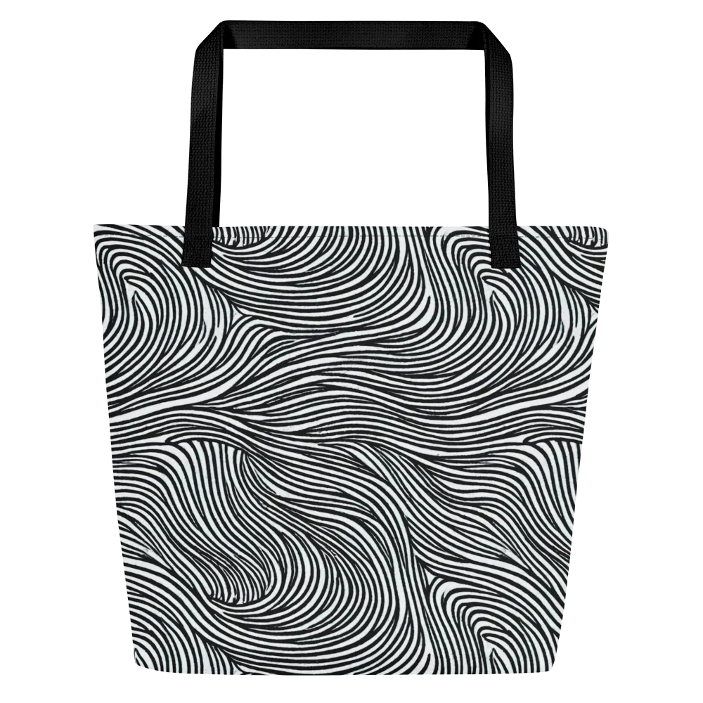 Ink Current on Large Tote Bag W/ Pocket — Front