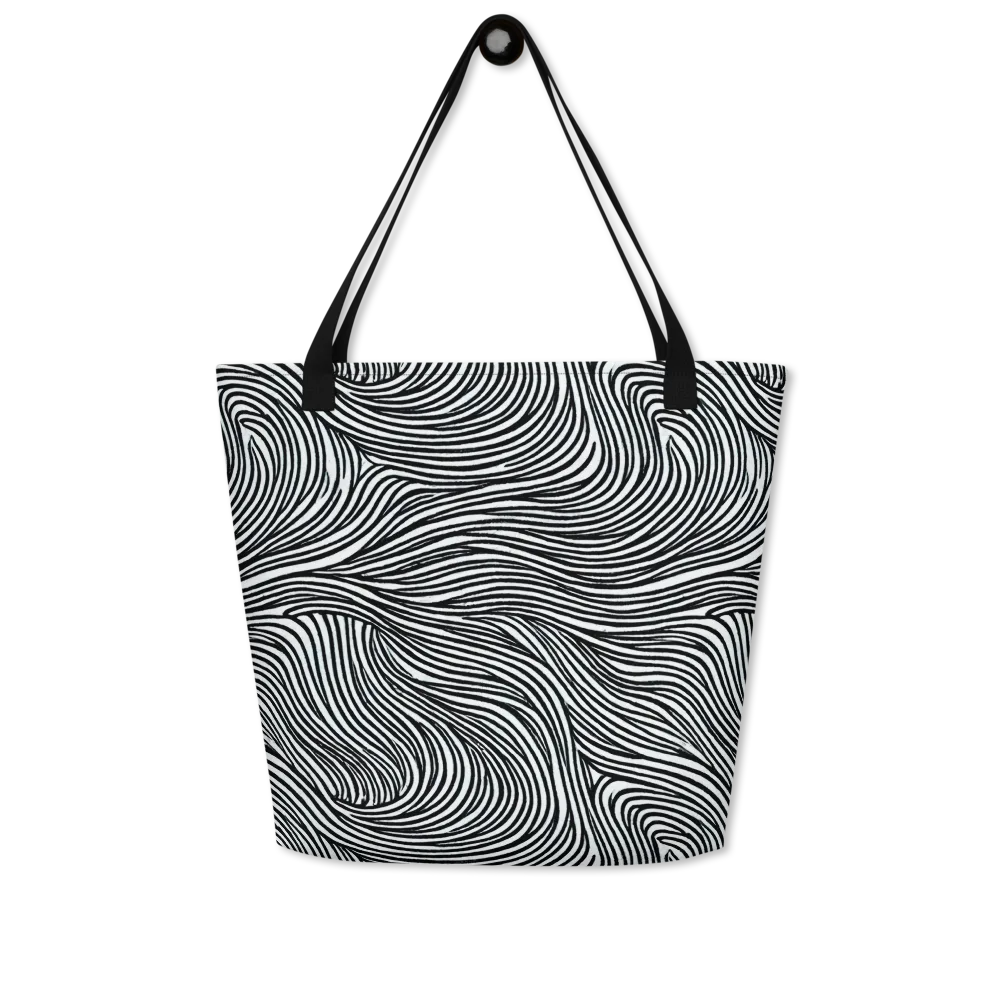 Ink Current on Large Tote Bag W/ Pocket — Front